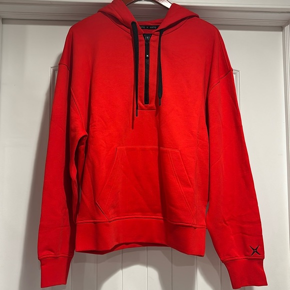GSTQ Quarter Zip Hoodie White Size Medium. - Picture 3 of 16
